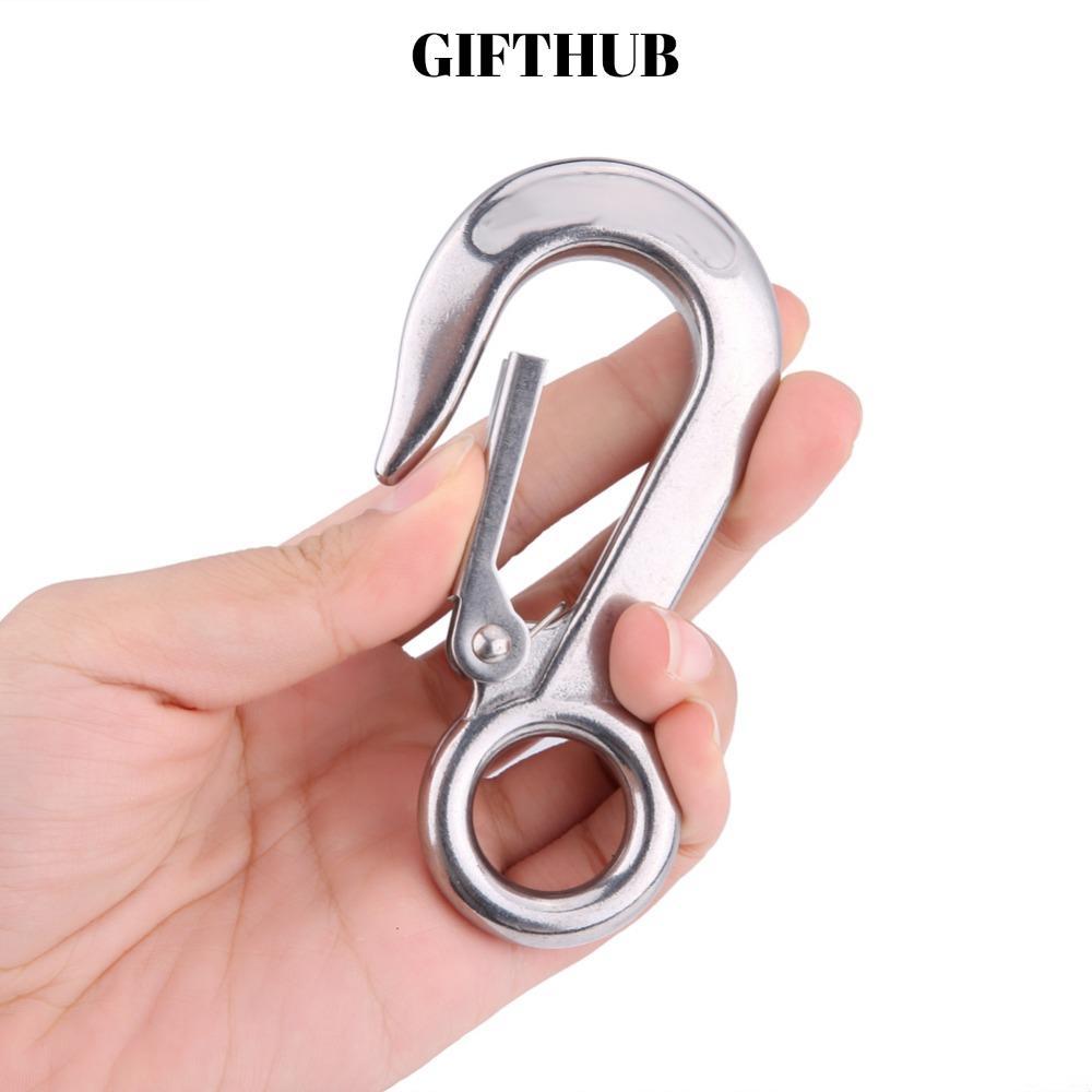 LULLABY Crane Hook, 0.2T 0.3T 0.5T Silver Lifting Hook, ทนทาน 304 สแตนเลสคว้าตะขออุตสาหกรรม