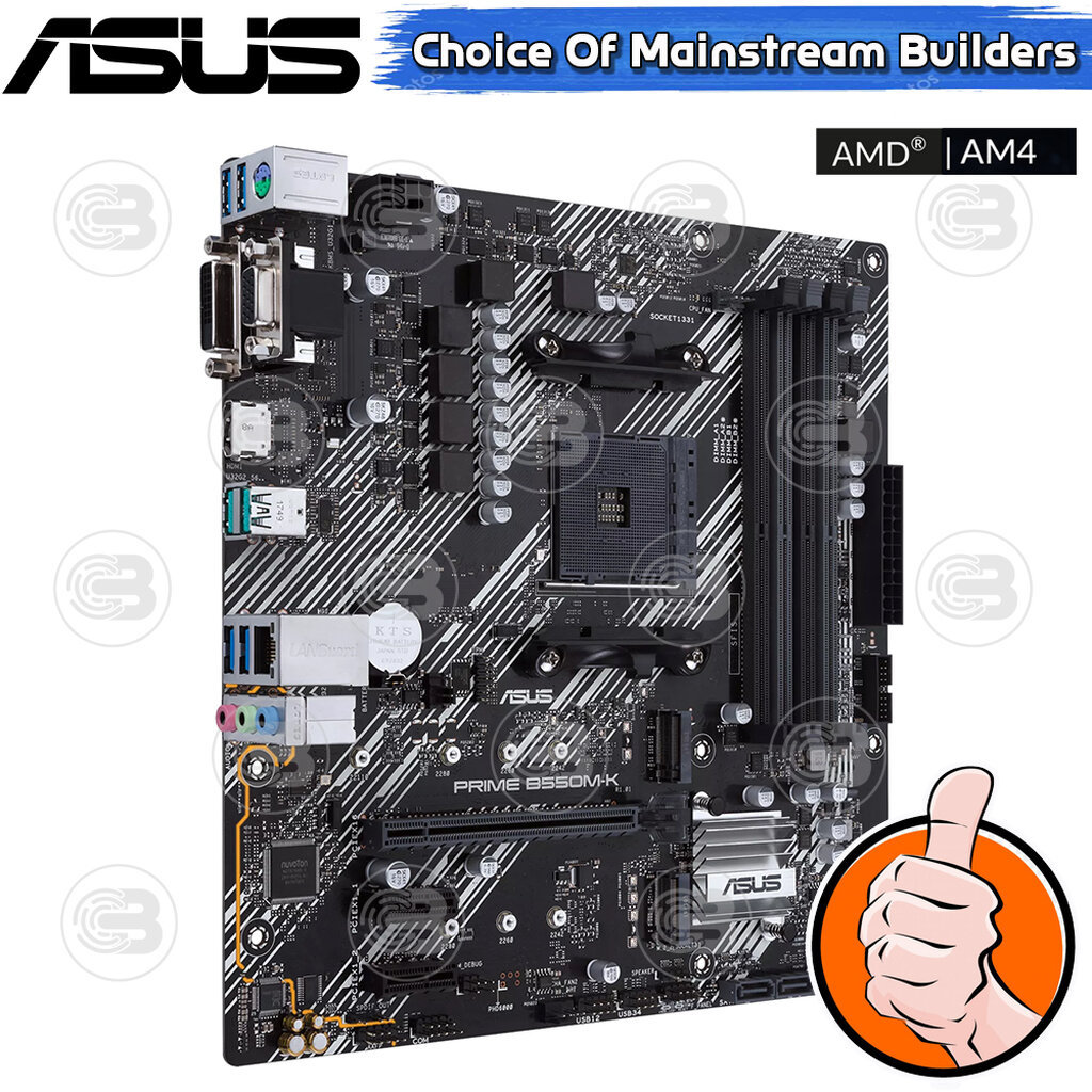 [CoolBlasterThai] ASUS MAINBOARD PRIME B550M-K AMD SOCKET AM4 DDR4 MICRO-ATX ประกัน 3 ปี (เมนบอร์ด)