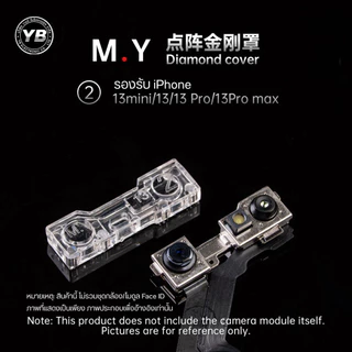 YCS Dot Matrix Diamond Cover (1 ชุด 4 ชิ้น) ฝาครอบกล้องหน้า เฟสไอดี และอินฟราเรด