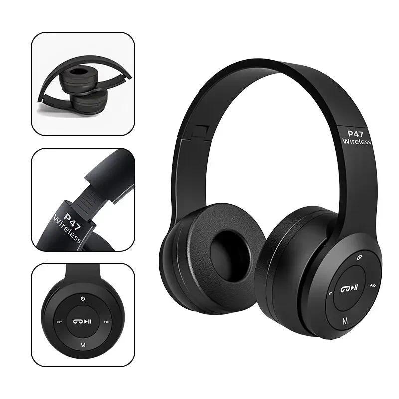 P47 Wireless Bluetooth Headphones Noise Canceling Foldable Design Bluetooth 50 for iPhone Huawei Sam