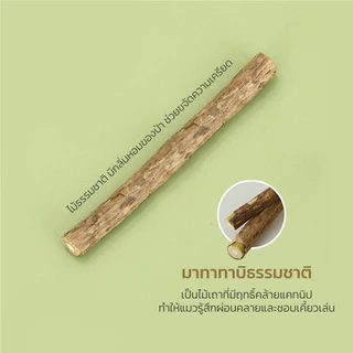 Doge&Orange ไม้มาทาทาบิ ขัดฟันแมว ลดคราบหินปูน มีกระดิ่งในตัว กลิ่นหอมสดชื่น PU202
