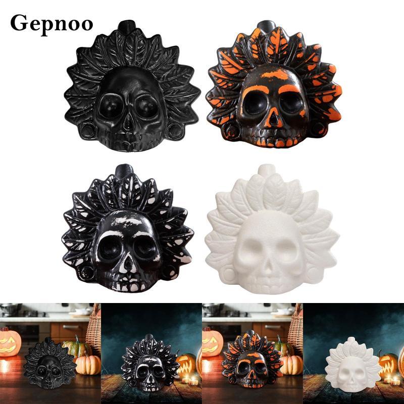 Gepnoo Aztec นกหวีด Loudest นกหวีดแปลกใหม่ Loud Human Sounding น่ากลัว Skull นกหวีดสําหรับประสิทธิภา