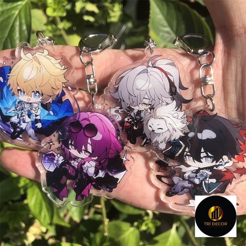 พวงกุญแจ Honkai: ใบมีดรางดาว Silver Wolf Yanqing Kafka Jing Yuan อะนิเมะญี่ปุ่นมังงะกระเป๋าถืออุปกรณ์ตกแต่ง