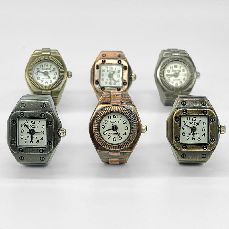 แหวนนาฬิกา Store Casual ชายนักเรียนหญิง Creative Bronze Quartz นาฬิกาแหวน 61u16