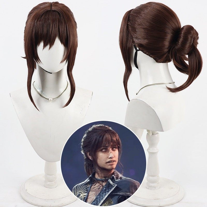 33rd Expedition Corps Ciel Cosplay Wig, Brown Updo Style, Light and Shadow Inspired Look