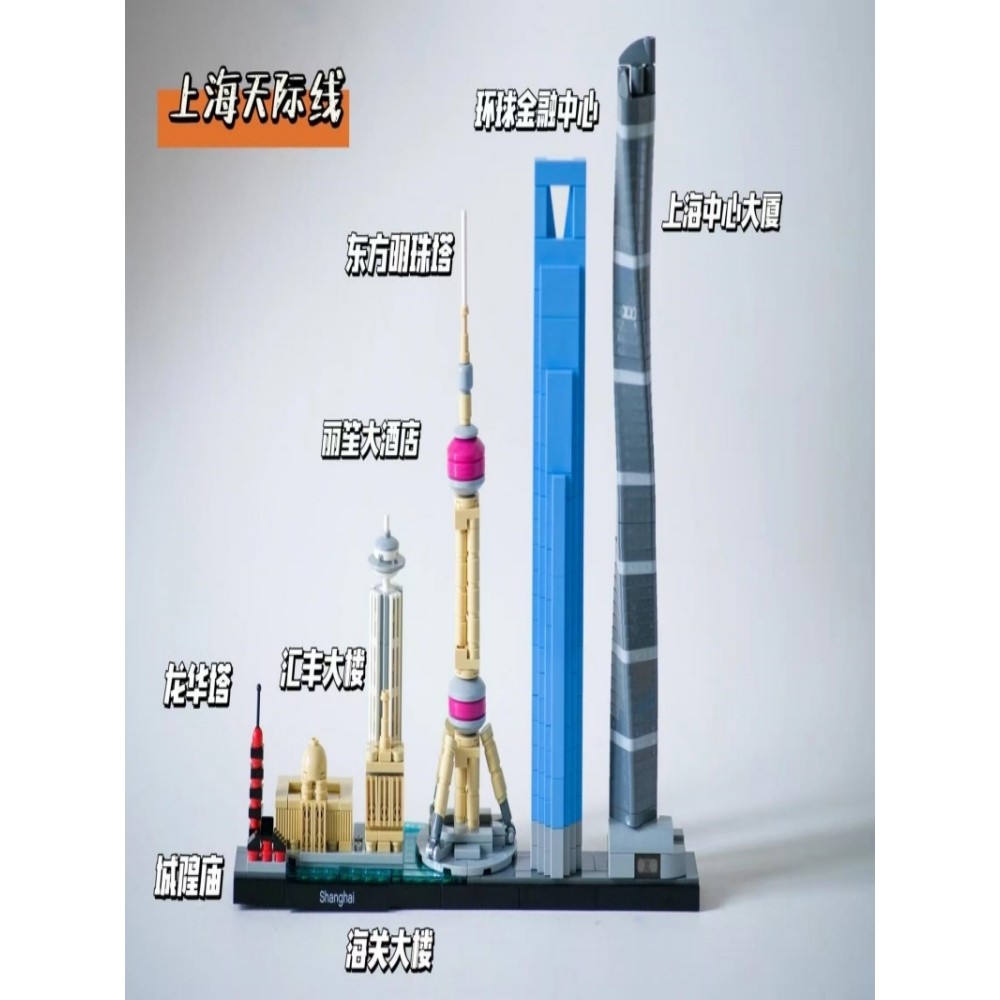 godzilla hiya toys godzilla City Landmark Building 21039 Shanghai Skyline London ดูไบ Paris Oriental
