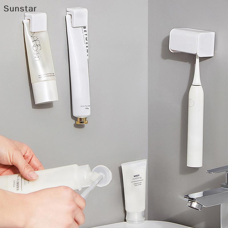 Sunstar Punch-free ที่วางแปรงสีฟันติดผนังที่ใส่ยาสีฟันที่เก็บยาสีฟัน Ra Bath Organizer อุปกรณ์ห้องน้