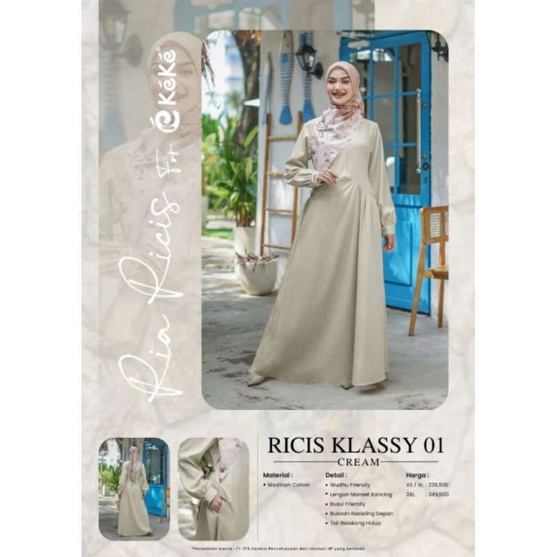 KEKE ADULT GAMIS RICIS KLASSY 01 ครีม