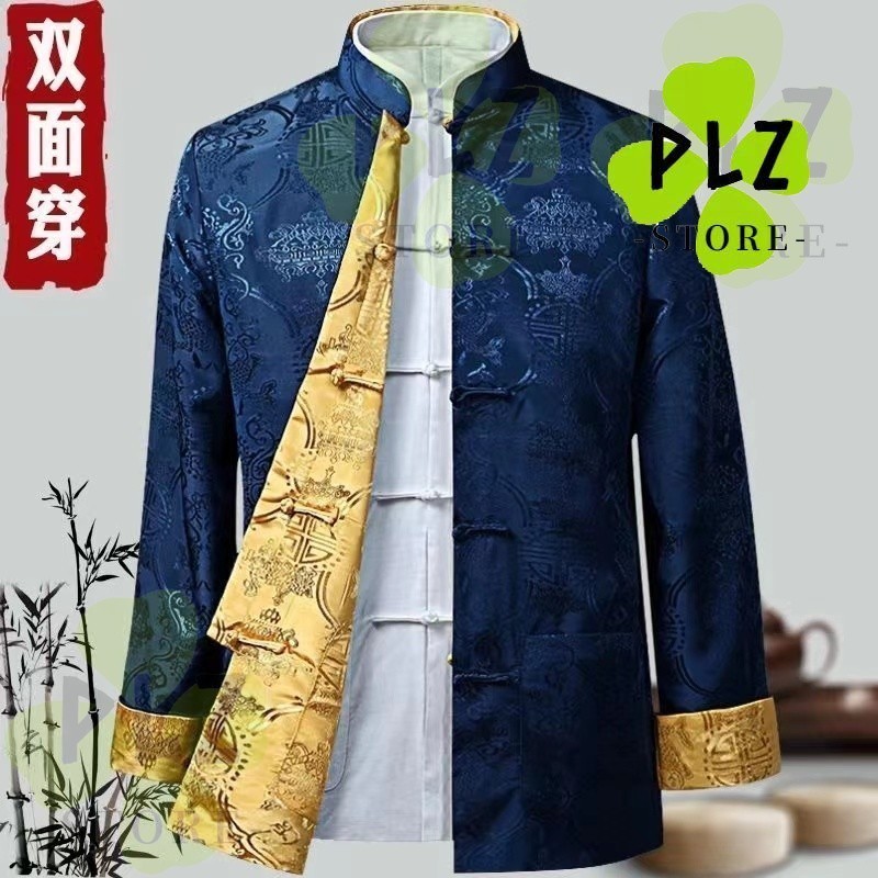 T Tang ชุดผู้ชายแขนยาว Han ชุด/Tang Top/Tang Plus ขนาด/Tang Boy สไตล์เสื้อสูทผู้ชาย/เสื้อผ้าเสื้อผ้า