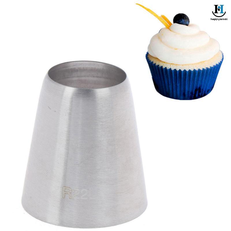 [GA] R22L หัวฉีดตกแต่งปลายท่อกลม เคล็ดลับขนม เครื่องมือทําขนมเค้กฟองดอง [TH]