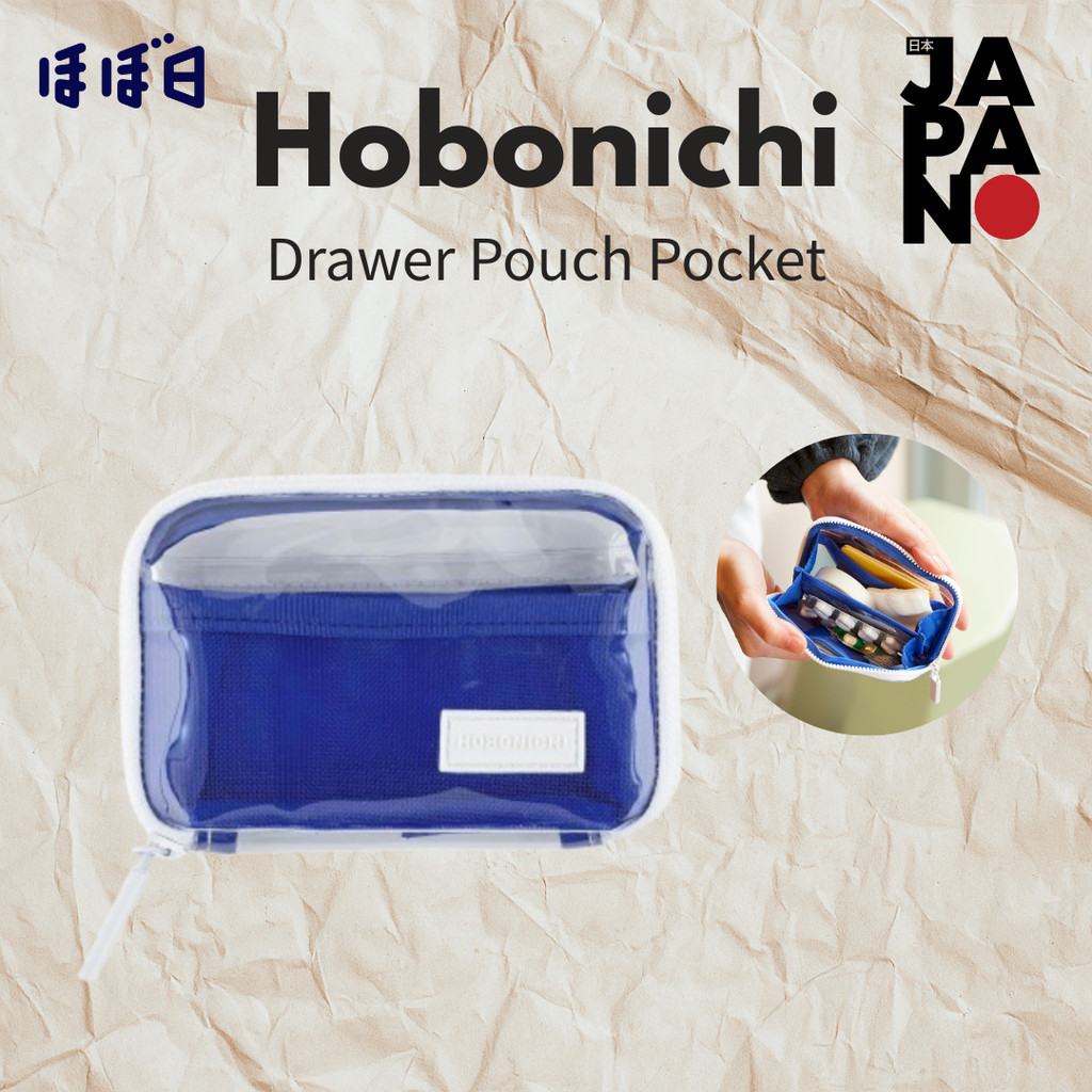Hobonichi Pullout Pouch Pocket Transparent Blue