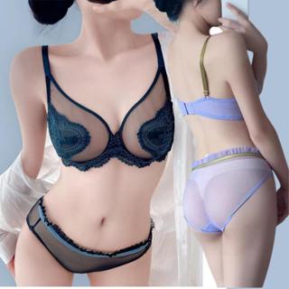 ชุดชั้นในลูกไม้ซีทรู บราโครงเหล็กดันทรง เซ็ตชุดชั้นในผู้หญิง…