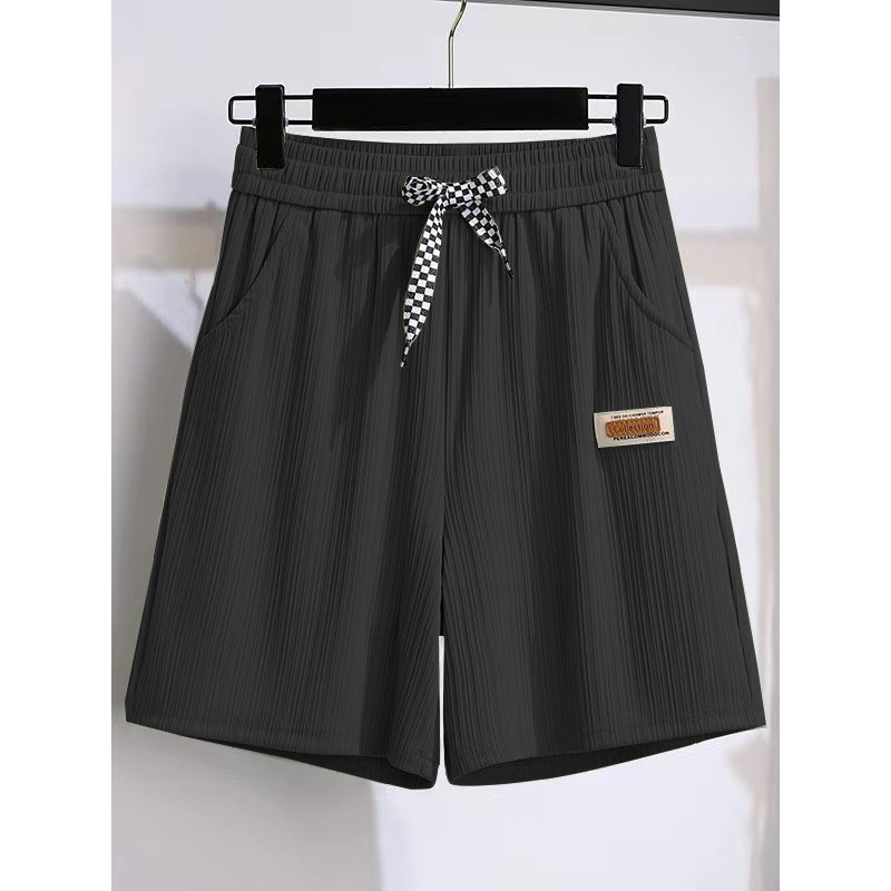 ZB1 HOME กางเกงขาสั้นลําลอง ลายเปลือกไม้ รุ่นบาง ทรงตรง สไตล์เกาหลี แฟชั่นฤดูร้อน สําหรับผู้ชาย และผ