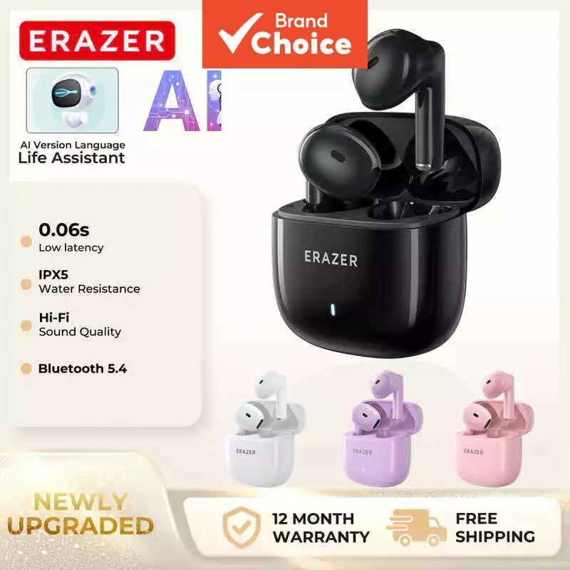 หูฟังไร้สายแปลภาษา Erazer XT92 AI คุณภาพสูง ตัดเสียงรบกวน หูฟังเอียร์บัดความหน่วงต่ํา น้ําหนักเบาและพกพาได้