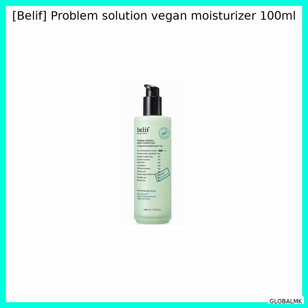 [Belif] Problem solution Vegan Moisturizer 100ml / Korean Moisturizer / สูตรมังสวิรัติ / ของแท้ 100%