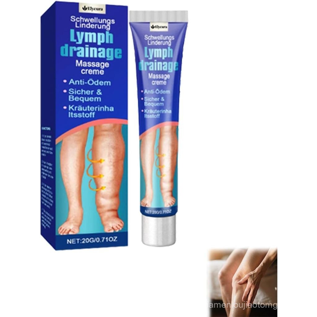 Elycura Lymph Drainage Massage Creme, Elyssence Derma Herbal Massage Cream for Schwellungs Linderung