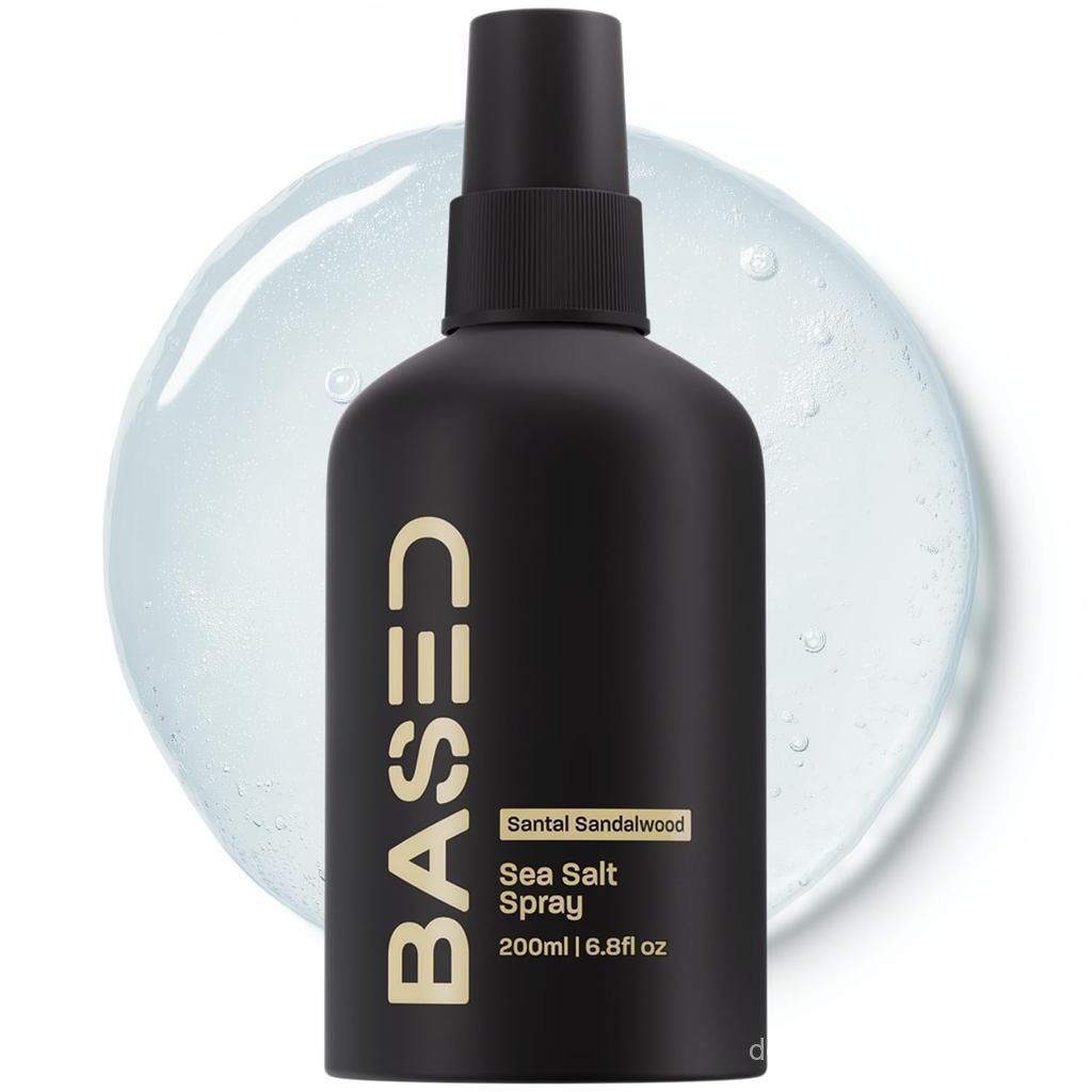 BASED Sea Salt Spray, Natural Finish Sea Salt Spray for Hair, Volumizes & Texturizes, Infused with K