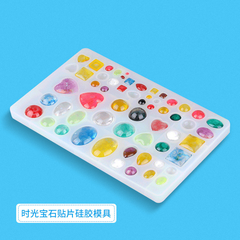 DIY คริสตัลอีพ็อกซี่เรซิ่นกระจก Cabochon แม่พิมพ์ซิลิโคน - ต่างหูจี้ Flatback Cabochon ทําเครื่องมือ