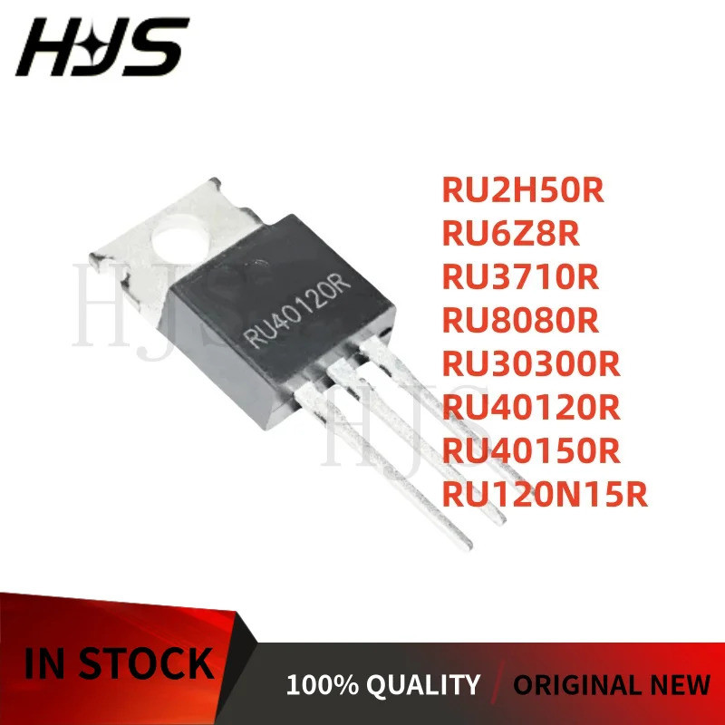 5PCS RU8080R RU120N15R RU2H50R RU6Z8R RU30300R RU3710R RU40150R RU40120R TO-220 Field Effect ทรานซิส