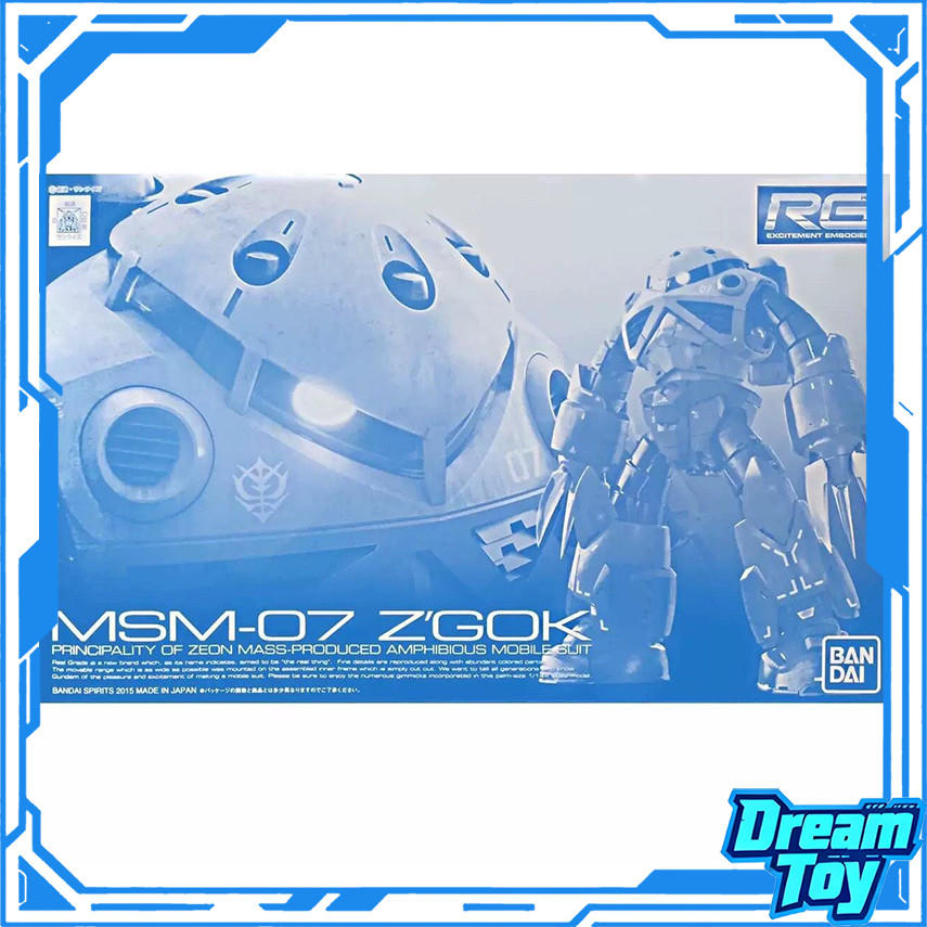 Bandai RG MSM-07 ZGok – สเกล 1/144 | โมบิลสูทกันดั้ม | ชุดโมเดลก่อให้เกิดเกรดจริง (ดีไซน์ธีมสีน้ําเง