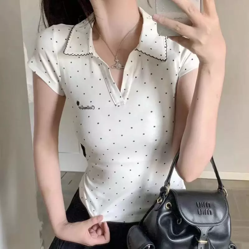 Anata เสื้อสตรีสไตล์วินเทจอเมริกัน เนื้อผ้าบางเบา ตัดเย็บพอดีตัว ช่วยเสริมสรีระ เหมาะสำหรับสไตล์หวานร้อน thumbnail 5