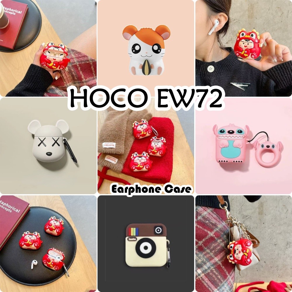 imamuraFor HOCO EW72 Case Casing Soft Silicone Headphone Case Cartoon Cute Style
