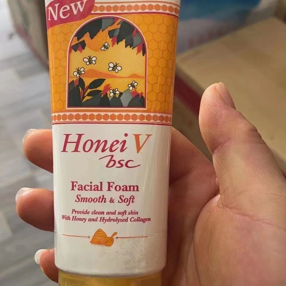 New Product#Imported from Thailand honeivbsc Facial Cleanser Little Bee Foaming Honey Cleanser Free 