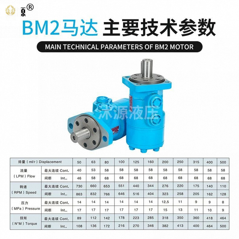 โมเตอร์ไฮดรอลิก BM2 BMR-50 80 100 125 200 250 315 400 โมเตอร์น้ำมันไซโคลิด - รูปที่ 2