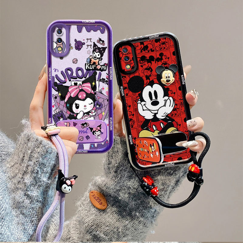 เคส For Samsung Galaxy A02 / M02 TPU เคส TYJGSZJ1 กรณีโทรศัพท์ตุ๊กตา 3 มิติที่นิยมที่สุด 3C ซึ่งมาพร้อมกับตัวถือโทรศัพท์และสร้อยข้อมือ