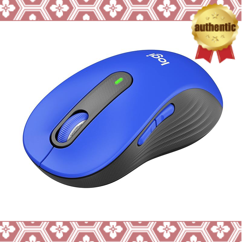 Logicool Signature M650LBL Wireless Mouse Silent Bluetooth Large Blue Wireless Mouse Non-Compatible 