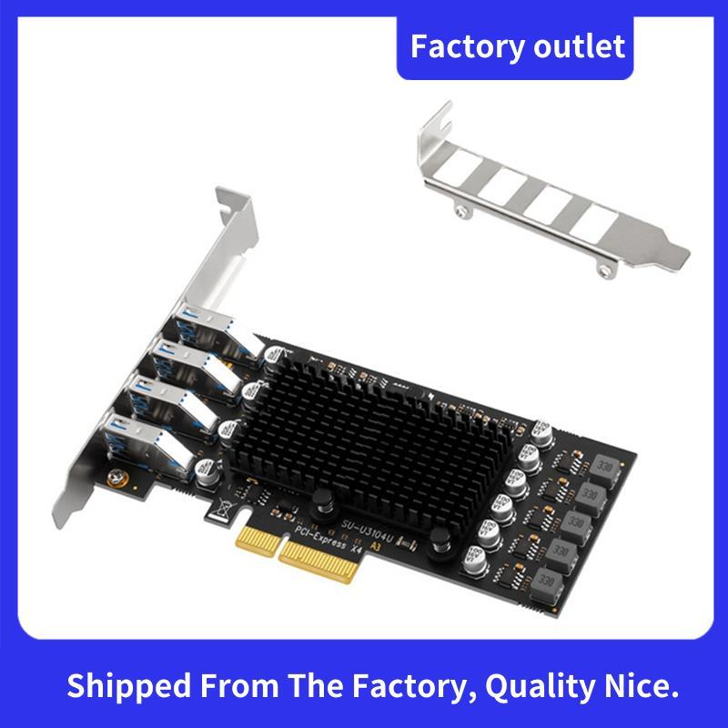 PCIE การ์ด USB 4 พอร์ต USB Multiplier Hub PCI-E X4 ถึง 4 พอร์ต USB3.1 การ์ดขยาย USB 3.2 Gen2 40Gbps 