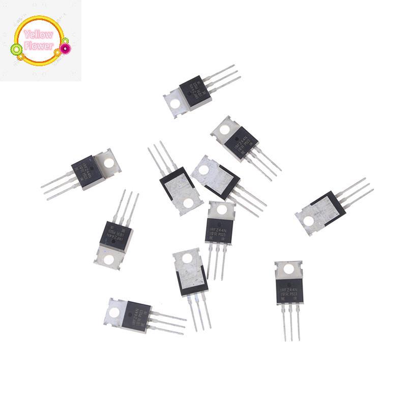 YellowFlower 10pcs 55V 49A IRFZ44N IRFZ44 Power ทรานซิสเตอร์ MOSFET N-Channel TH