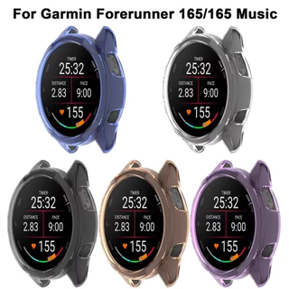 กรณี TPU โปร่งใส for Garmin Forerunner 165 / 165 Music for เปลือกป้องกันหน้าจออ่อนฝาครอบกันชน for Garmin Forerunner 165