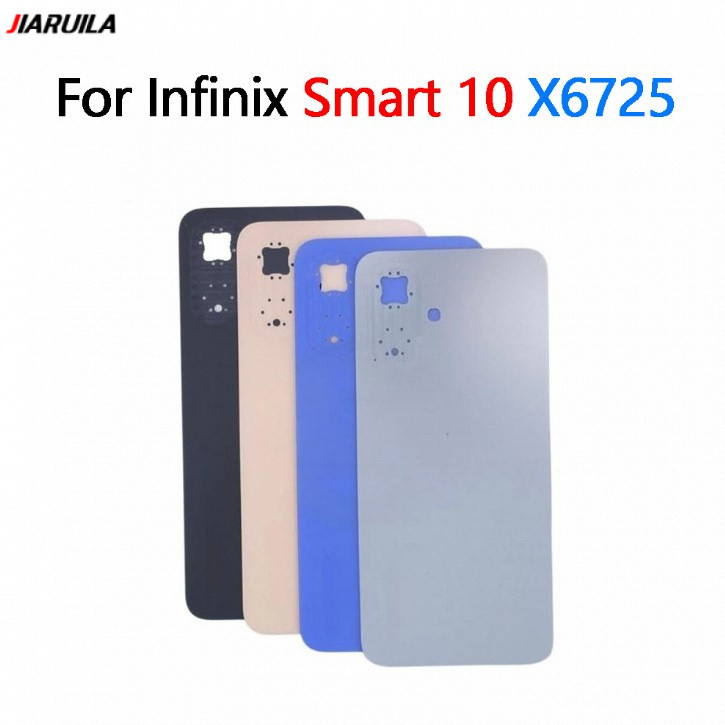 สําหรับ Infinix Smart 10 X6725 ฝาหลังแบตเตอรี่กรณีอะไหล่ซ่อม + โลโก้