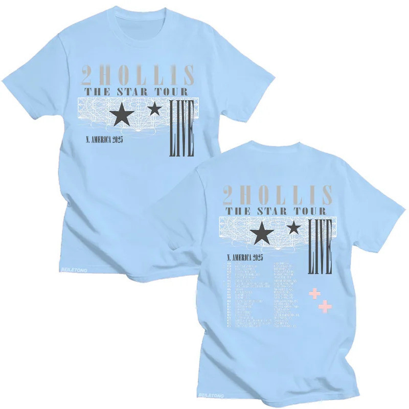 2Hollis The Star Tour เสื้อยืดผ้าฝ้ายแขนสั้นผู้หญิงผู้ชายแฟชั่น Casual Tshirt คุณภาพสูงนุ่มใหม่ทุกรอ