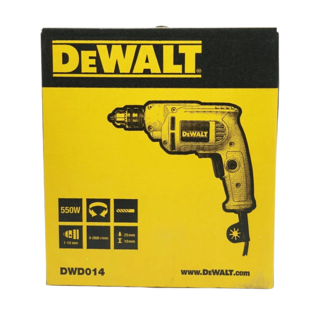 DEWALT สว่านไฟฟ้า DWD014-B1 กำลัง 550 วัตต์ ปรับซ้าย-ขวาได้ ปรับรอบได้ ขนาดหัวจับดอก 10mm(3หุน) สว่าน thumbnail 9