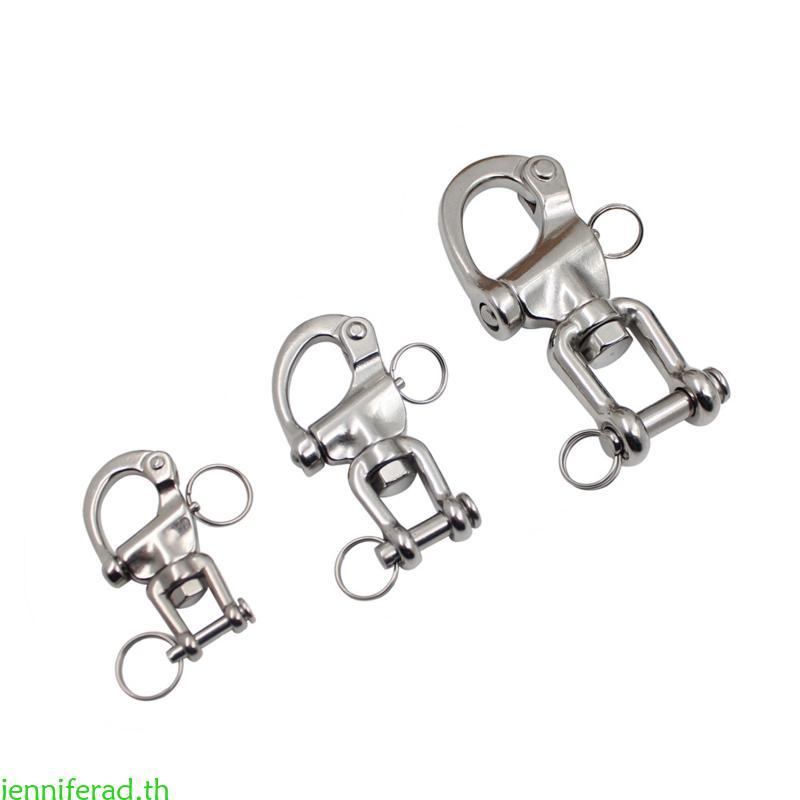 Jenniferad สแตนเลส FIXED Bail Snap Shackle สําหรับสร้อยข้อมือเรือใบ FIXED Bail Shackle