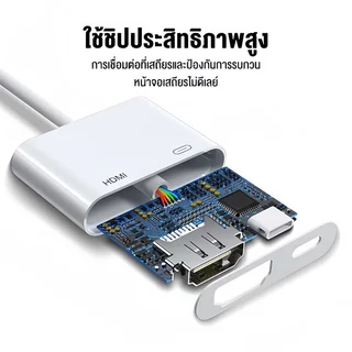 สายแปลง Li เป็น HDMI 1080P ความคมชัดสูง สำหรับเชื่อมต่อโทรศัพท์/แท็บเล็ต เข้ากับโทรทัศน์