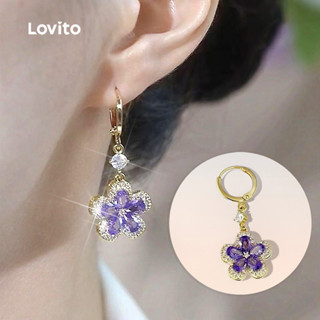 Lovito  ต่างหู Casual Flowers LFA111002