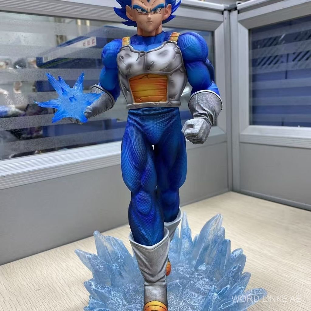 [ในสต็อก] Dragon Ball Super Blue Vegeta Figure [Exclusion Limited] Dragon Ball Vegeta GK Model Figure รูปปั้น Super Saiyan ตกแต่งโต๊ะของขวัญวันเกิดรุ่น Vegeta - รูปที่ 6