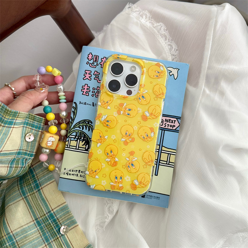 การ์ตูนสีเหลืองน่ารัก Angel Tridy Samsung S20 S21 S22 S23 S24 S25 S26 FE Ultra เคสโทรศัพท์ S25FE สร้อยข้อมือป้องกันกรณี