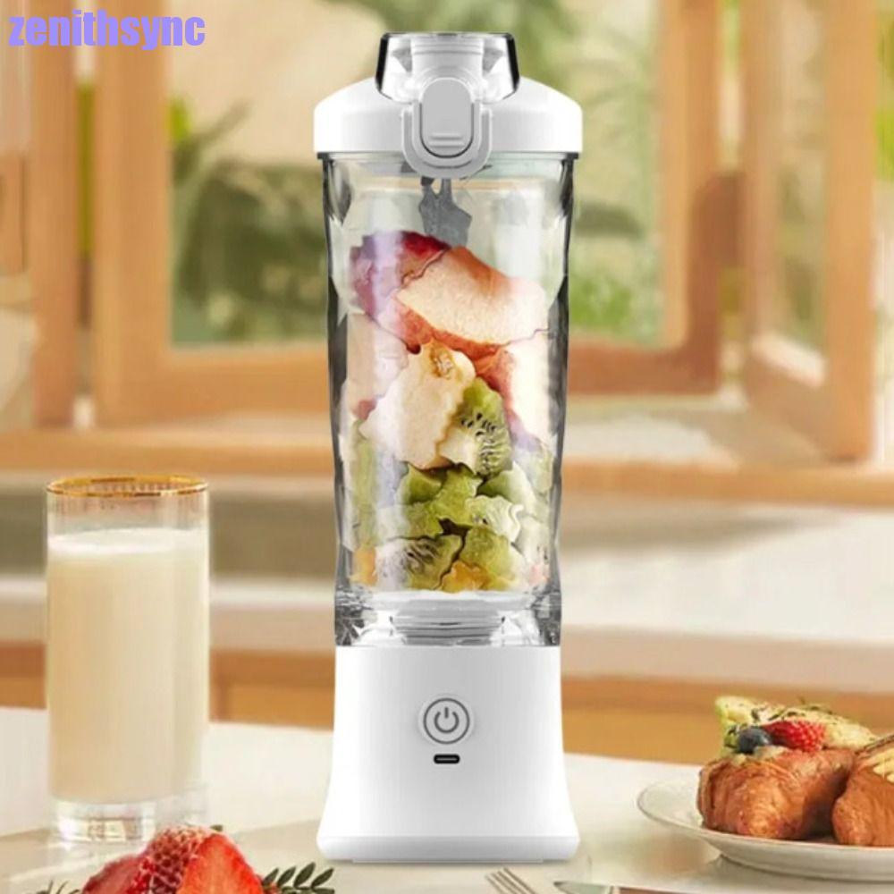 ZENITHSYNC เครื่องคั้นน้ําผลไม้ USB แบบพกพาความจุ 600 มล. USB ชาร์จคั้นน้ําผลไม้, เครื่องปั่นน้ําผลไ
