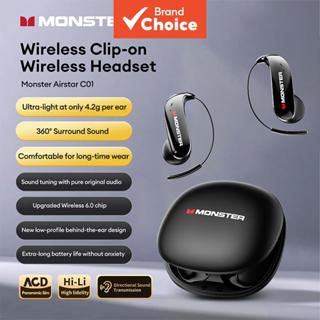 หูฟังไร้สายบลูทูธ 6.0 พร้อมคลิปหนีบหู รุ่น Monster C01 | ตัด…