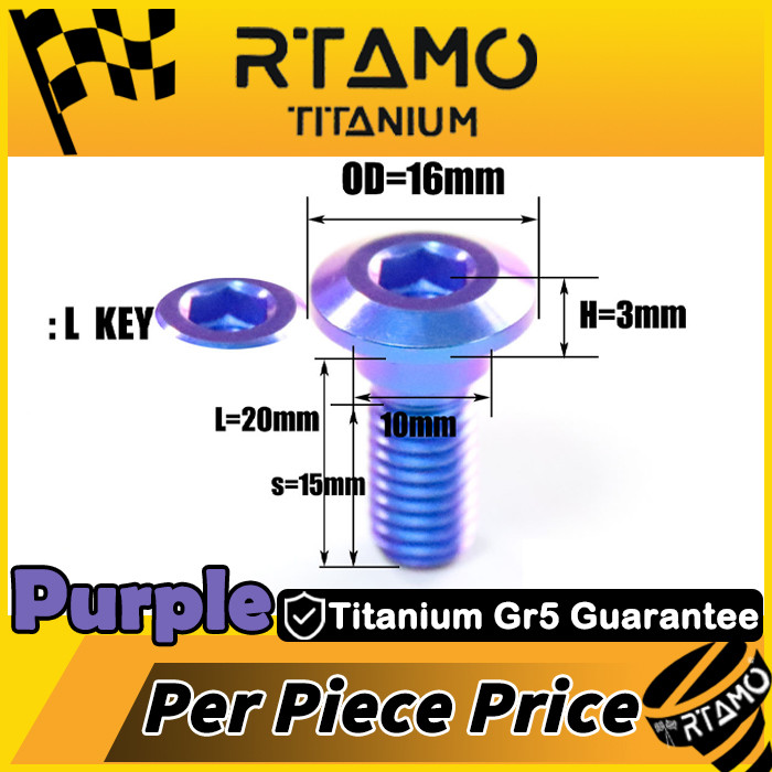 RTAMO ไทเทเนียม Gr5 M8x20 M8x25 M6x40