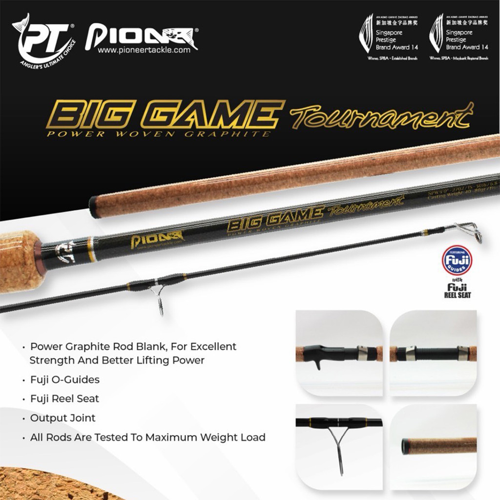 คันเบ็ด PIONEER BIG GAME TOURNAMENT ไกด์+รีซีฟ Fuji ทั้งคัน