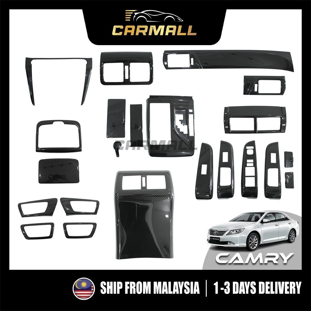 Toyota Camry 2012 - 2018 XV50 ตกแต่งภายในคาร์บอนไฟเบอร์ออกแบบ Trim สําหรับ XV50 Camry CarMall รถอุปก