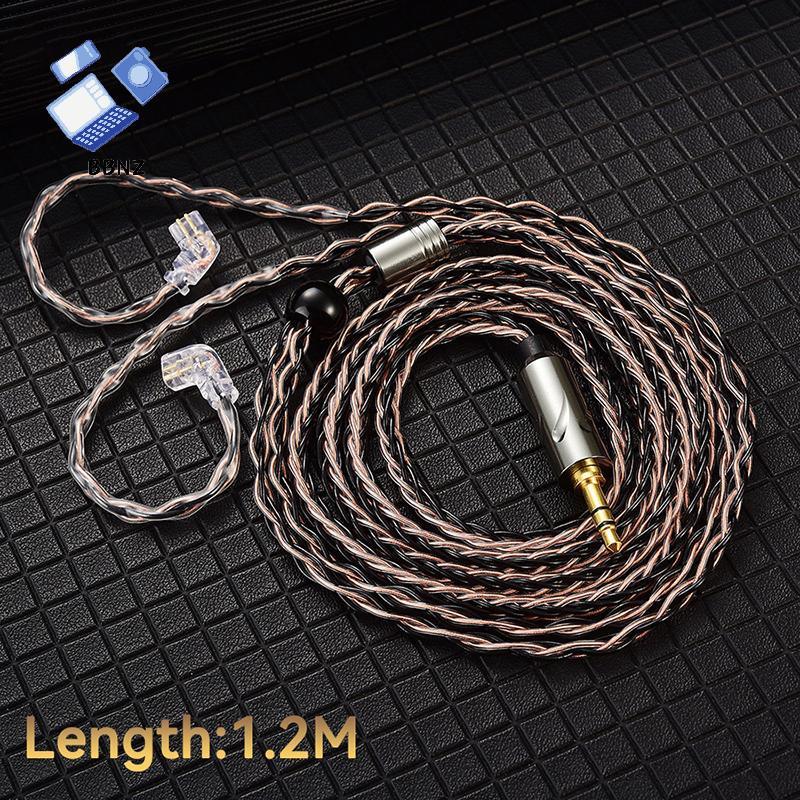 [BBNZ] QKZ T1 สายหูฟัง 8 Strand ทองแดงชุบเงินอัพเกรดสาย 3.5 มม.สายหูฟังสําหรับ ZXN ZXT AK6 ZS10 EDX Pro ZSR CCA TH