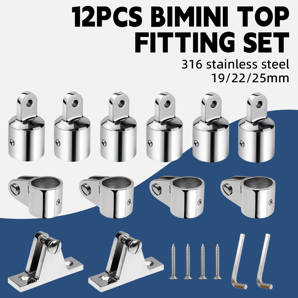 AndyMarine ชุดติดตั้งฮาร์ดแวร์สแตนเลส 316 ขนาด 12 PCS สำหรับเรือยอร์ช