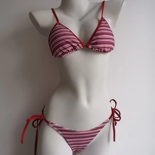ส่งไวจากไทย BIKINI FACTORY ชุดว่ายน้ำแฟชั่น ชุดบิกินี่ stripe มีฟองน้ำ 🌊 มีไซส์ M-XL | น้ำหนัก 40-65 กก. ส่งจากไทย Y752