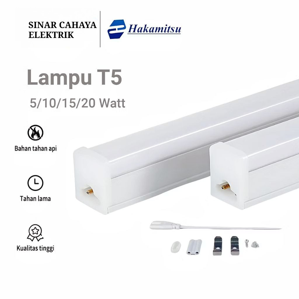 CAHAYA ORIGINAL SNI HAKAMITSU T5 LAMP 5W 30CM / 10W 60CM / 15W 90CM / 20W 120CM BRIGHT WHITE LIGHT H